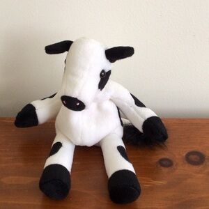 Chick-Fil-A Black And White Bean Bag Style Cow " Eat Mor Chikin" 9in. Plush Toy